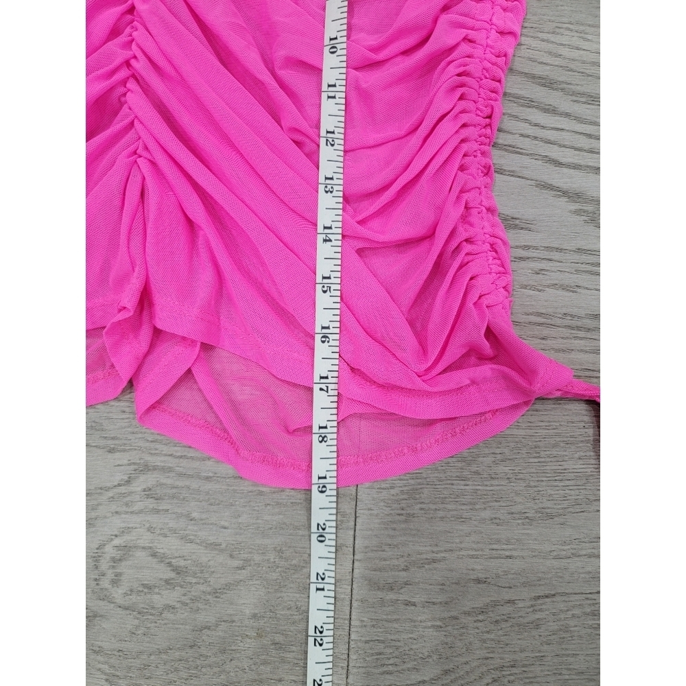 Neon Pink Ruched Shorts Fashion Nova - Picture 8 of 10